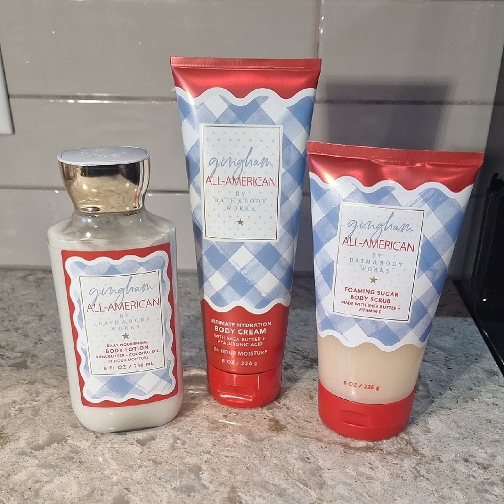 Gingham All-American by Bath & Body Works Lotion/Sugar Scrub/Body Cream